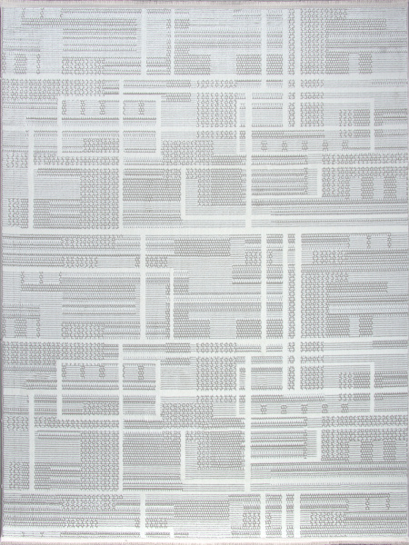 Турецкий прямоугольный ковёр 00019A GREY / WHITE