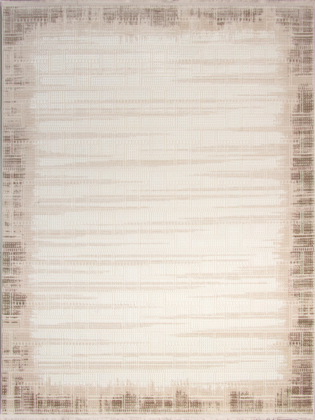 Турецкий прямоугольный ковёр 00020B D.BEIGE / WHITE