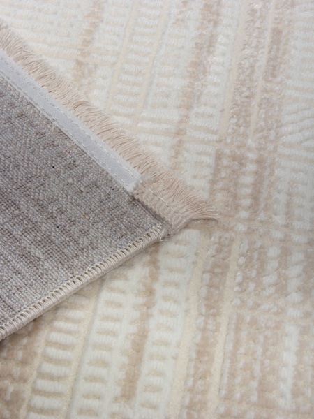 Турецкий прямоугольный ковёр 00020B D.BEIGE / WHITE