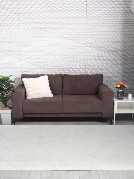 Турецкий прямоугольный ковёр 00023A BEIGE / WHITE