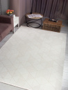 Турецкий прямоугольный ковёр 00023A BEIGE / WHITE