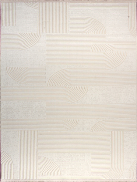 Турецкий прямоугольный ковёр 00025A CREAM / WHITE