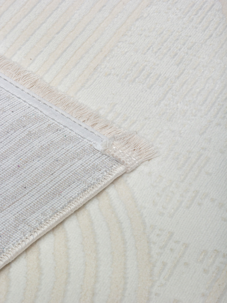 Турецкий прямоугольный ковёр 00025A CREAM / WHITE