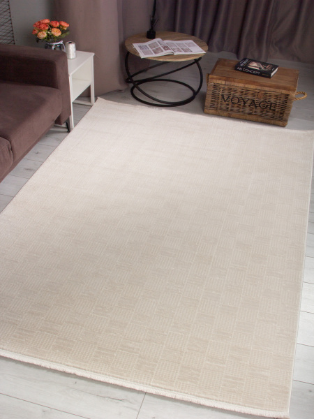 Турецкий прямоугольный ковёр 00037B CREAM / L.BEIGE