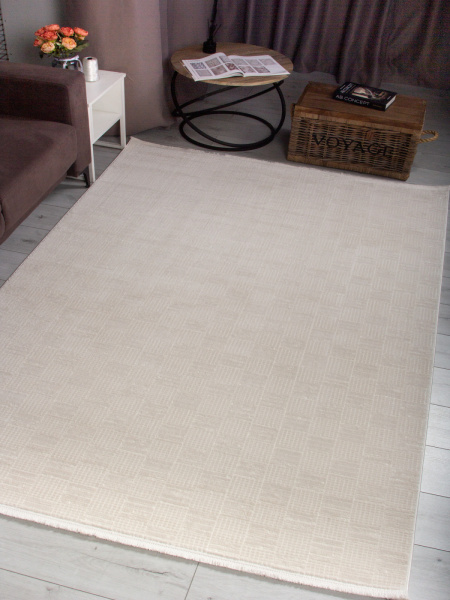 Турецкий прямоугольный ковёр 00037B CREAM / L.BEIGE