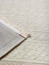 Турецкий прямоугольный ковёр 00086A WHITE / L.BEIGE