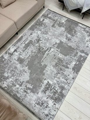 Турецкий прямоугольный ковёр 0905A GREY / GREY