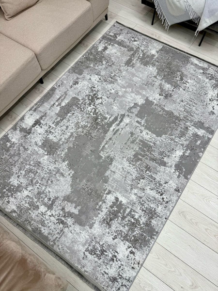 Турецкий прямоугольный ковёр 0905A GREY / GREY