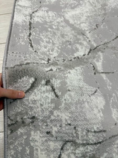 Турецкий прямоугольный ковёр 0909A GREY / GREY