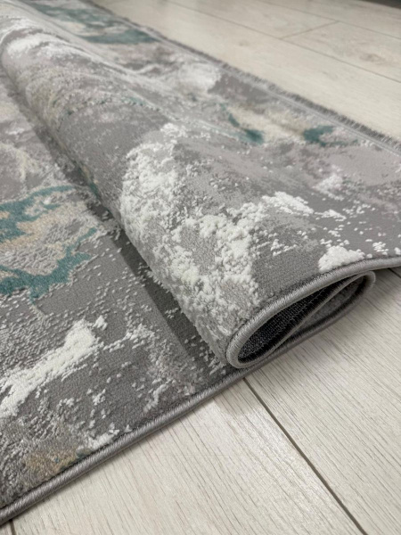Турецкий прямоугольный ковёр 9012A GREY - GREEN