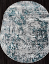 Российский овальный ковёр 00065A TURQUOISE / GREY