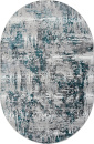 Российский овальный ковёр 00065A TURQUOISE / GREY