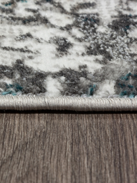 Российский овальный ковёр 00065A TURQUOISE / GREY