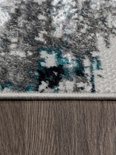 Российский прямоугольный ковёр 00065A TURQUOISE / GREY