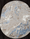Российский овальный ковёр 00085A L.BLUE / BEIGE