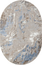 Российский овальный ковёр 00085A L.BLUE / BEIGE