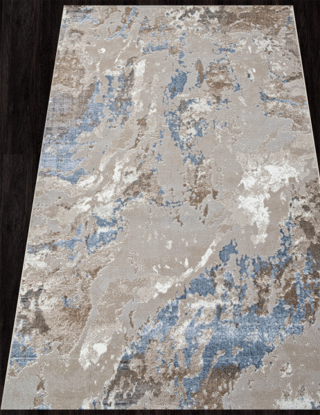 Российский прямоугольный ковёр 00085A L.BLUE / BEIGE