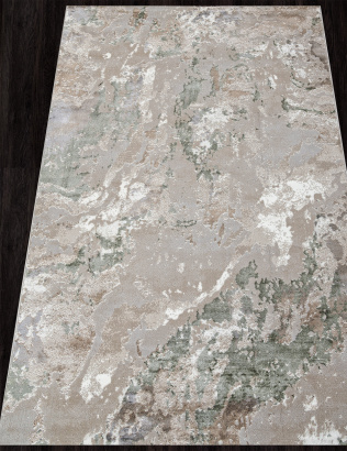 Российский прямоугольный ковёр 00085A L.GREEN / BEIGE