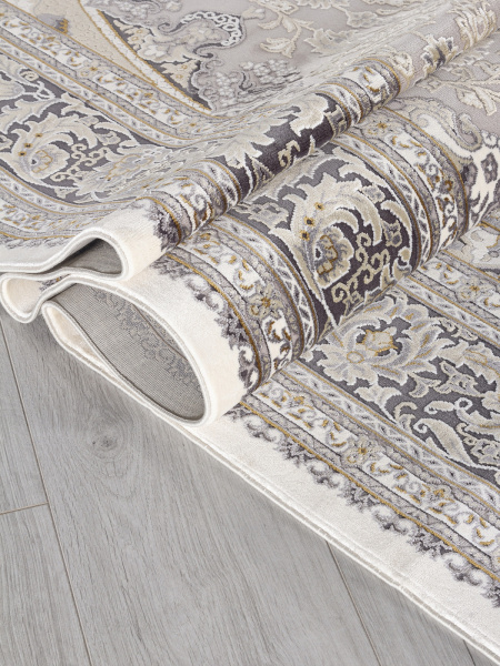 Российский прямоугольный ковёр 00268 GREY / BEIGE