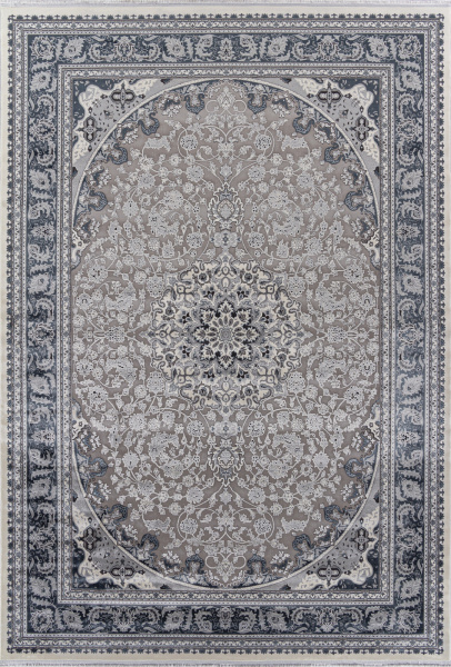 Российский прямоугольный ковёр 00268 GREY / BLUE