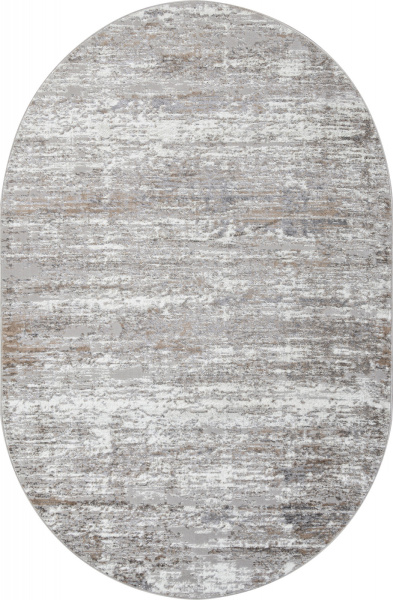 Российский овальный ковёр 00741A GREY / GREY