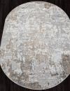 Российский овальный ковёр 00746B BEIGE / GREY