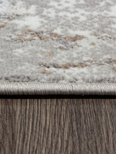 Российский овальный ковёр 00746B BEIGE / GREY