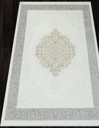 Российский прямоугольный ковёр 00759B CREAM HB / BEIGE FDY