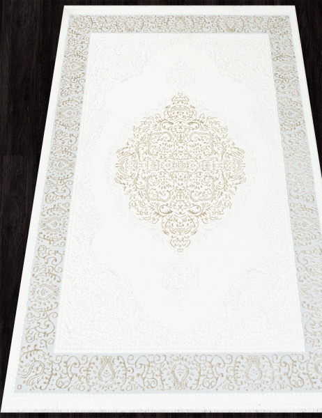 Российский прямоугольный ковёр 00759B CREAM HB / BEIGE FDY