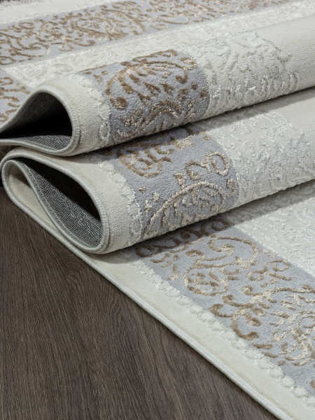 Российский прямоугольный ковёр 00759B CREAM HB / BEIGE FDY