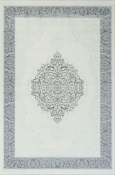 Российский прямоугольный ковёр 00759B CREAM HB / GREY FDY