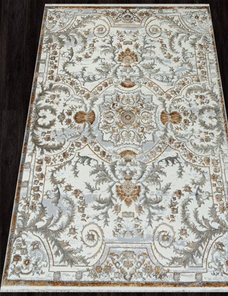 Российский прямоугольный ковёр 00765A GOLD FDY / CREAM HB