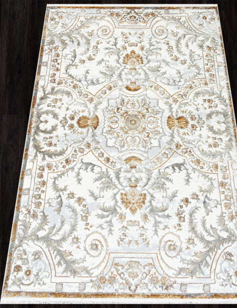 Российский прямоугольный ковёр 00765A GOLD FDY / CREAM HB