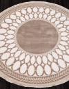 Российский круглый ковёр 00842A BROWN / BROWN