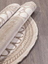 Российский круглый ковёр 00842A BROWN / BROWN