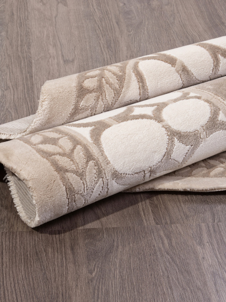 Российский круглый ковёр 00842A BROWN / BROWN