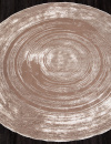 Российский круглый ковёр 00843A BROWN / BROWN