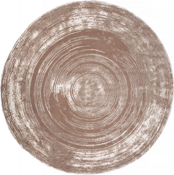 Российский круглый ковёр 00843A BROWN / BROWN