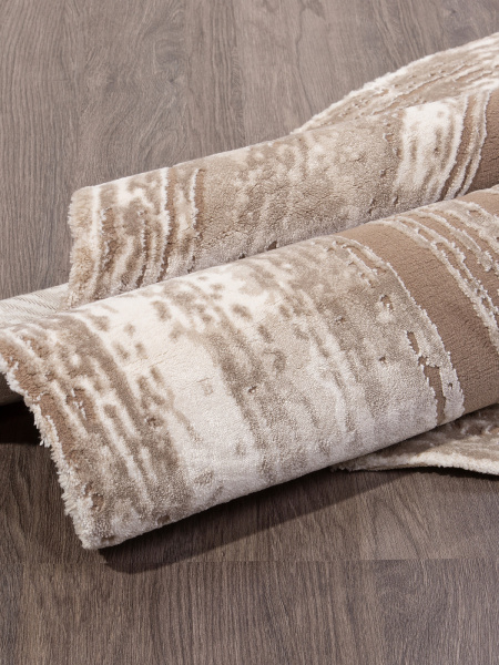 Российский круглый ковёр 00843A BROWN / BROWN