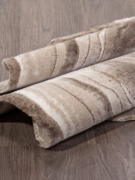 Российский круглый ковёр 00847A BROWN / BROWN