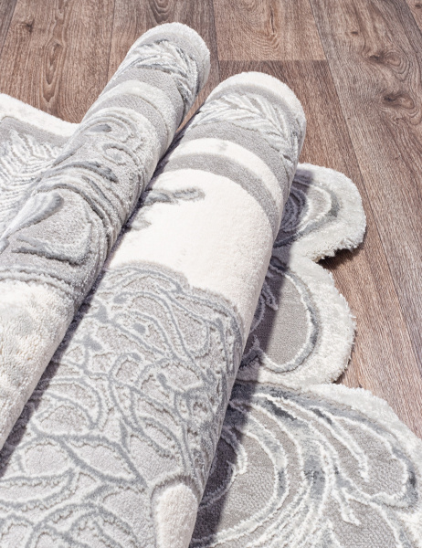 Российский прямоугольный ковёр 00856G GREY / GREY
