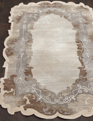 Российский прямоугольный ковёр 00857C GREY / BROWN