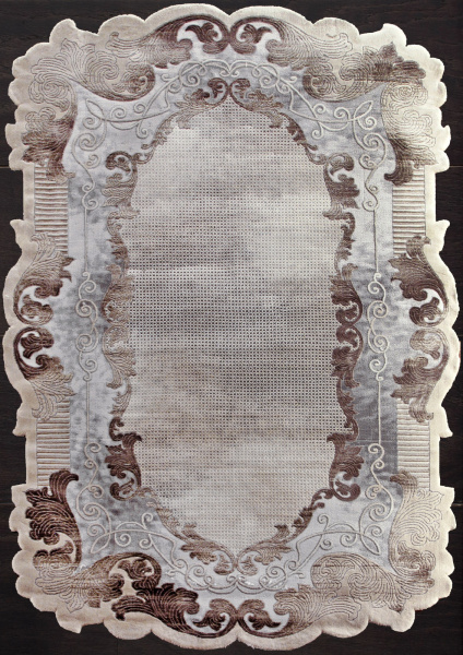 Российский прямоугольный ковёр 00857C GREY / BROWN