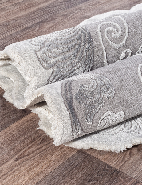 Российский прямоугольный ковёр 00857G GREY / GREY