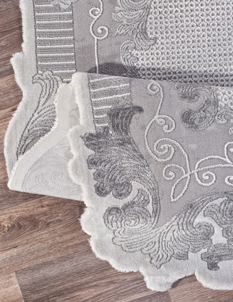 Российский прямоугольный ковёр 00857G GREY / GREY