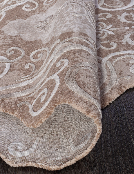 Российский прямоугольный ковёр 00858A BROWN / BROWN