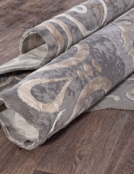 Российский прямоугольный ковёр 00858C GREY / BROWN