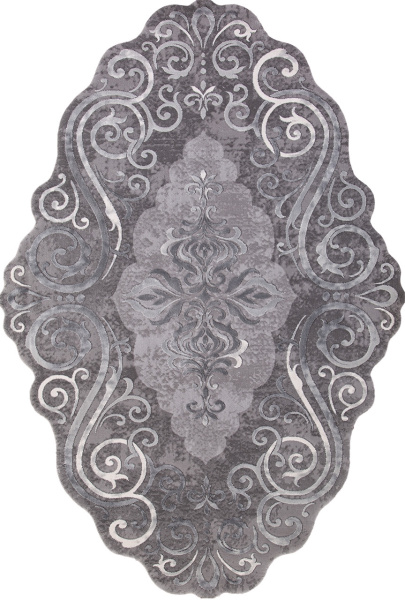 Российский прямоугольный ковёр 00858G GREY / GREY