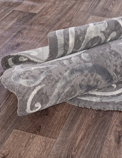 Российский прямоугольный ковёр 00858G GREY / GREY