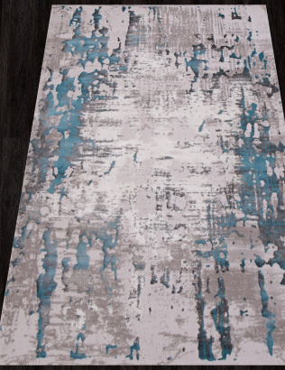 Российский прямоугольный ковёр 0101TA GREY / L.BLUE